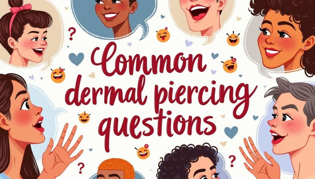 Dermal Piercing, chest dermal piercing, face dermal piercing